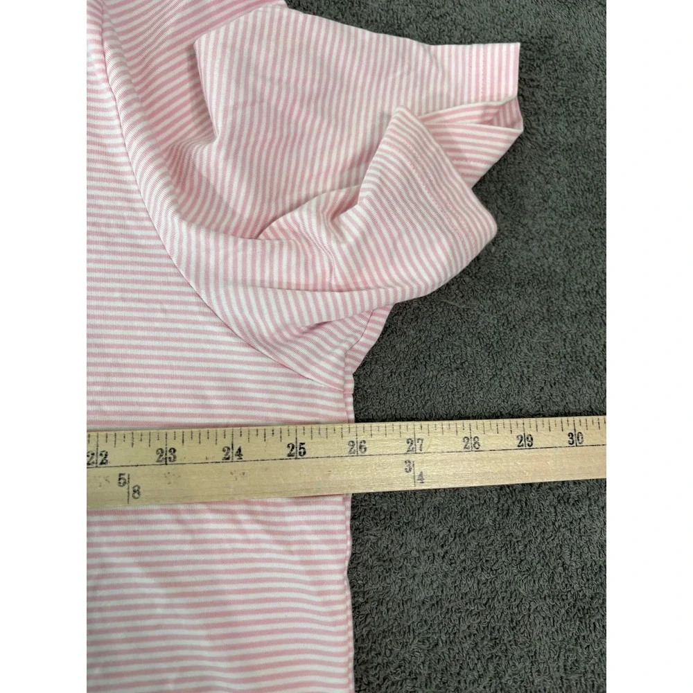 Polo Golf Ralph Lauren Polo Shirt Mens XL Pink White Striped Short Sleeve Casual